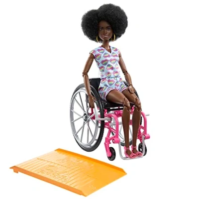 Afbeelding van Barbie Morena Fashionistas Met Rolstoelpop Goud Modepop