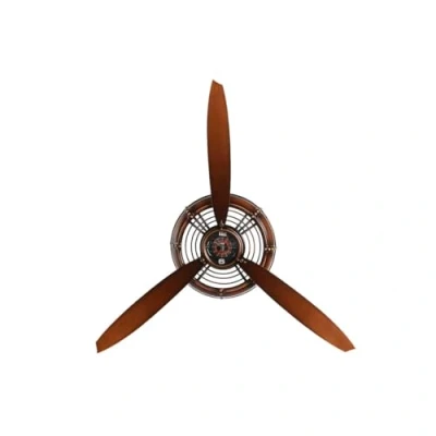 Afbeelding van Muurklok Home ESPRIT Koper PVC Metaal Propellers 75,5 x 8 75 cm