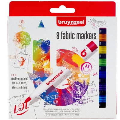 Afbeelding van Bruynzeel Textiel Stiften 8 stuks