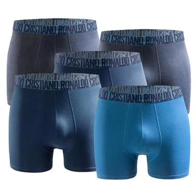 Afbeelding van CR7 Cotton Trunks shirt voor heren, blauw gemêleerd