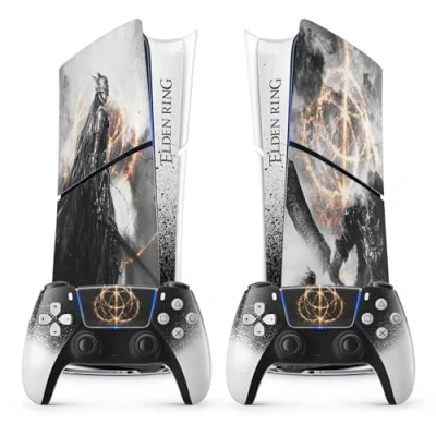 Afbeelding van PS5 Circle of Elden sticker voor Playstation 5, console en controller, Slim Edition Digital, Malenia Skin (2 controllers)