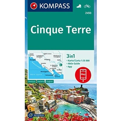 Afbeelding van KOMPASS Wanderkarte 2450 Cinque Terre 1:35.000