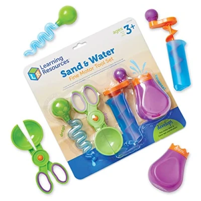 Image de Learning Resources Kit d’outils de motricité fine dans l’eau et le sable, petit, Ne S&#039;applique Pas