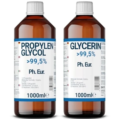 Afbeelding van 1000 ml de glycérine + propylène glycol qualité pharmaceutique &gt; 99,5 % pur E422 E1520 DIY