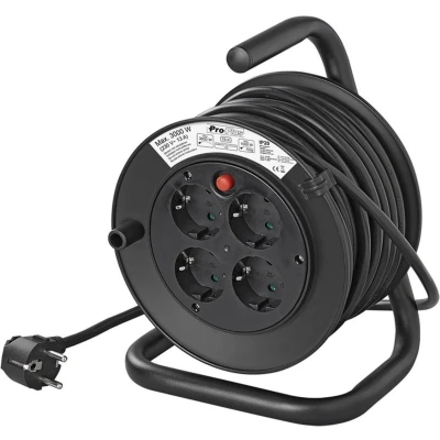 Afbeelding van Pro Plus Kabelhaspel Schuko 4 Aansluitingen 15 meter 3 x 1.5 mm2