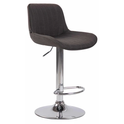 Afbeelding van Barkruk Mandal Stof Chrome frame Donkergrijs