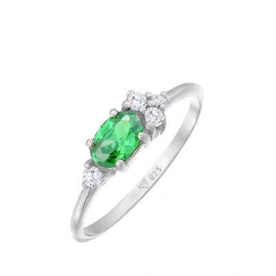 Afbeelding van Elli Classic LOOK Ring, Dames, Maat: 54, Silber