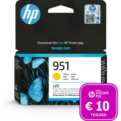 Afbeelding van HP 951 Inktcartridge Geel + Instant Ink tegoed