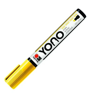 Afbeelding van Marabu YONO 12400102019 Acrylmarker met Japanse wigpunt op waterbasis, lichtecht en waterdicht, voor bijna alle ondergronden, 0,5 5 mm