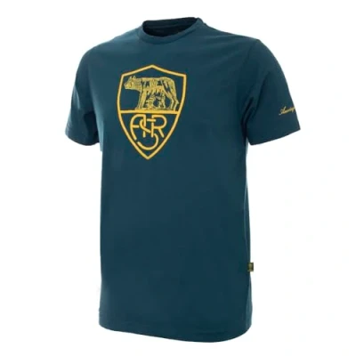 Afbeelding van AS Roma Ts retro c38ad uniseks T shirt, Donkergroen