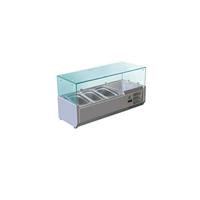 Afbeelding van Koel opzetvitrine met glas 3x 1/3GN (H)43,5x(B)95,5x(D)39,5