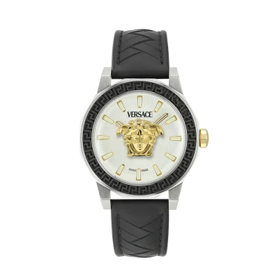 Afbeelding van Versace Quartz Analog Medusa DECO GENT WC9 Horloge, Heren, Maat: One Size, Silver tone