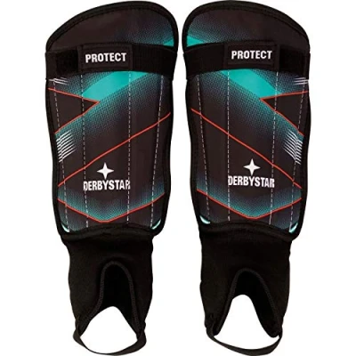Afbeelding van Derbystar Unisex Shin Guards SBS Protect V20 Turquoise/Black/Red XXS