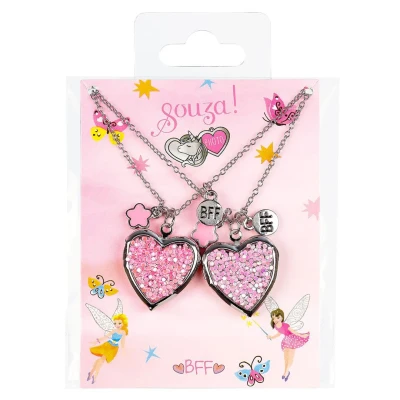 Afbeelding van Souza for kids vriendschapskettingen hart glitter