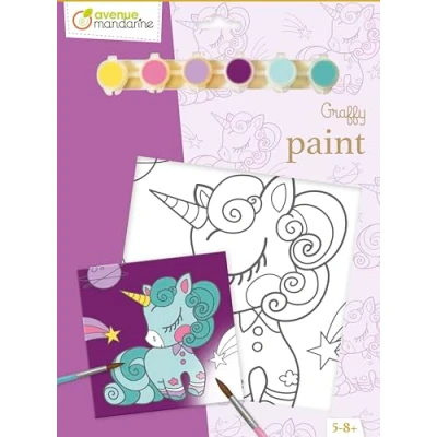 Afbeelding van Avenue Mandarine Canvas om te Beschilderen Eenhoorn + Verf