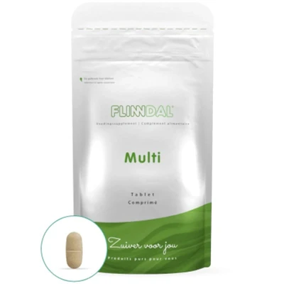 Afbeelding van Flinndal Multivitamine 30 Tabletten Alle 13 vitaminen tot 100% van de ADH