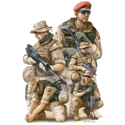 Image de Trumpeter Set de 4 figurines ISAF Afghanistan 2009 (troupes allemandes)