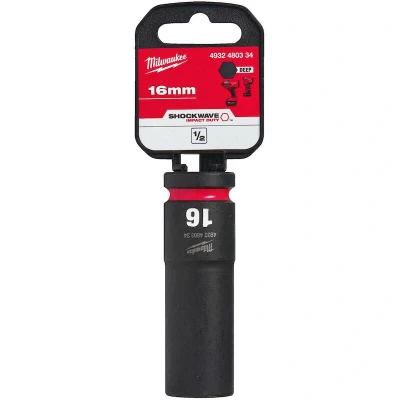 Afbeelding van MILWAUKEE 4932480334 SHOCKWAVE IMPACT DUTY 1/2&quot; slagvaste dop diep 16 mm