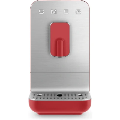 Afbeelding van Smeg Bcc01rdmeu Bean To Cup Volautomatische Koffiemachine Mat Rood Met Inox