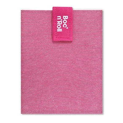 Afbeelding van Roll&#039;eat ® Boc&#039;n&#039;Roll Nature Snacktas, sandwichverpakking, herbruikbaar en milieuvriendelijk, BPA vrij, roze