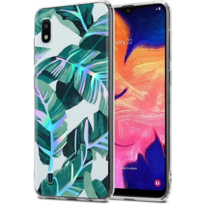 Afbeelding van Cadorabo Hoesje geschikt voor Samsung Galaxy A10 / M10 in BANANEN BLADEREN Beschermhoes gemaakt van TPU siliconen Case Cover met bloemenmotief