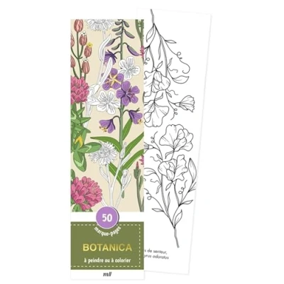 Afbeelding van BOTANICA 50 MARQUE PAGES A PEINDRE OU COLORIER