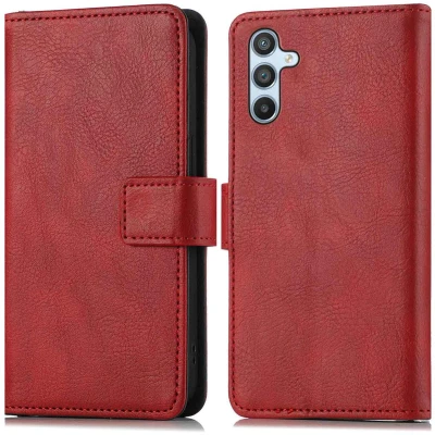 Afbeelding van iMoshion Hoesje Geschikt voor Samsung Galaxy A54 (5G) Met Pasjeshouder Luxe Bookcase Rood
