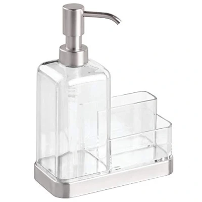 Afbeelding van iDesign Forma Gootsteen Caddy met Zeepdispenser Kunststof Transparant