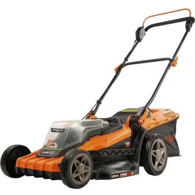 Afbeelding van Dual Power accu grasmaaier POWDPG75610 40 V, 420 mm Ø grasmaaier, zonder en lader, met grasopvangbak achteruitworp