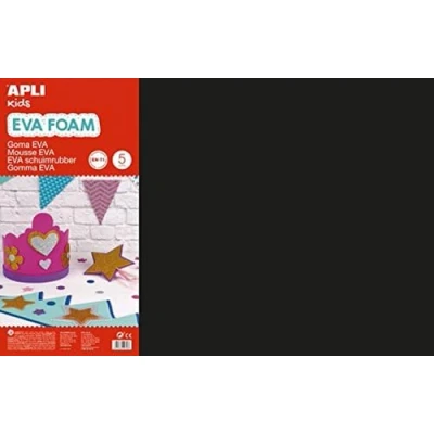 Afbeelding van Apli Kids EVA Foam vellen 60 x 40 cm Zwart 5 vel