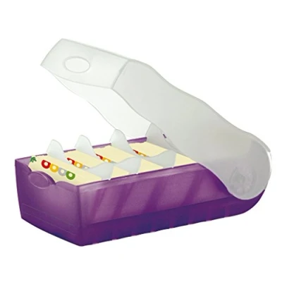 Afbeelding van HAN CROCO 998 673 Kaartenbox Doorschijnend, Lila Aantal kaarten (max.): 500 DIN A8 liggend Incl. 100 gelinieerd
