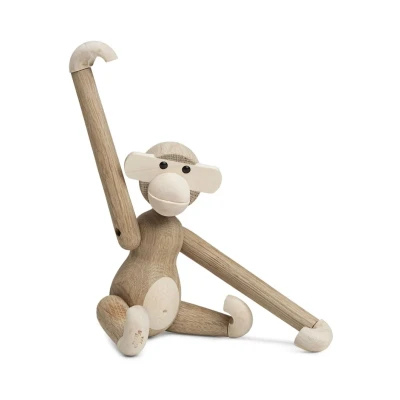 Afbeelding van Kay Bojesen Monkey S Ornament 20 Cm Lichtbruin