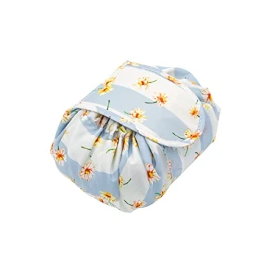 Afbeelding van ONEGenug Make uptas van fluweel met trekkoord voor luie vrouwen, Daisy, Cosmetische tas