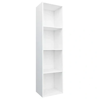 Image de vidaXL Bibliothèque/Meuble TV Blanc 36x30x143 cm Bois d&#039;ingénierie800144