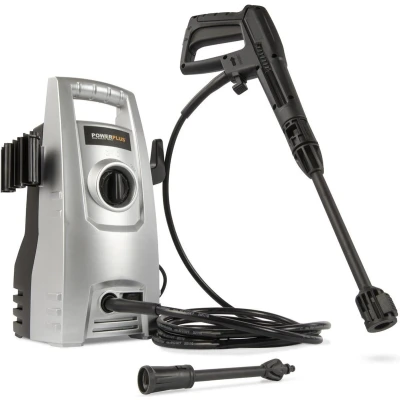 Afbeelding van Powerplus POWXG90400 Hogedrukreiniger 1200W Max. 100 bar 390 l/h Incl. 3m slang en accessoires Excl. terrasreiniger Reiniger voor auto, fiets meubelen