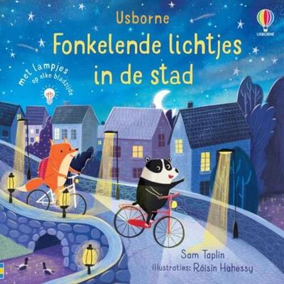 Afbeelding van Uitgeverij usborne fonkelende lichtjes in de stad
