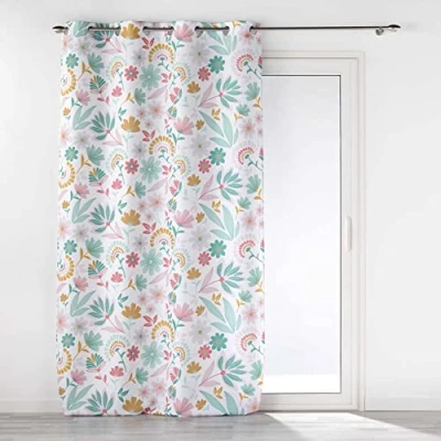 Afbeelding van douceur d&#039;intérieur, Gordijn met oogjes (140 x 260 cm), Indiana, bedrukt polyester