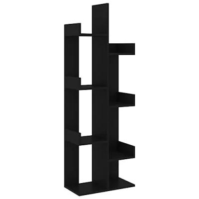 Afbeelding van vidaXL Boekenkast zwart 48x25,5x140 cm bewerkt hout