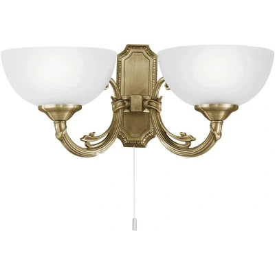 Afbeelding van EGLO Savoy Wandlamp 2 Lichts Brons Wit