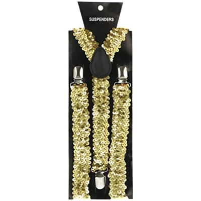 Afbeelding van Bretels met gouden pailletten