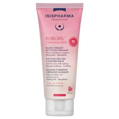 Afbeelding van ISISPHARMA RUBORIL Cleansing Balm 100 ml kalmerende reinigingsfondantbalsem verwijdert onzuiverheden droge en gevoelige huid innovatieve textuur ongeparfumeerd gemaakt in Frankrijk