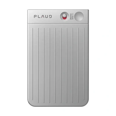 Image de Enregistreur Vocal IA PLAUD avec étui Silver