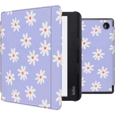 Afbeelding van iMoshion Ereader Cover / Hoesje Geschikt voor Kobo Sage Tolino Epos 3 Design Slim Hard Case Sleepcover Bookcase met stand Flowers Distance