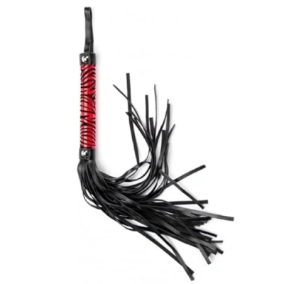 Afbeelding van Argus Red Leopard Flogger Leatherlook Zweep AF 001026