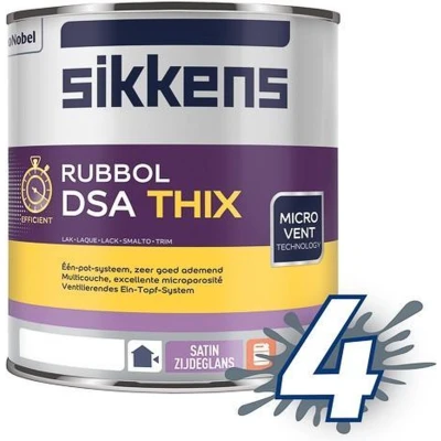 Afbeelding van Sikkens Rubbol DSA Thix 1 liter Zijdeglansverf voor hout buiten (terpentinebasis)