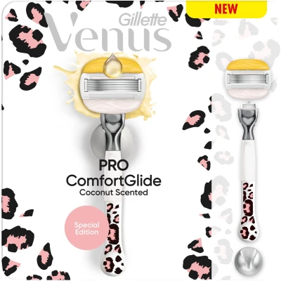 Afbeelding van Gillette Venus Pro ComfortGlide Scheersysteem met Kokosgeur voor Vrouwen 1 Scheermesje + Handvat