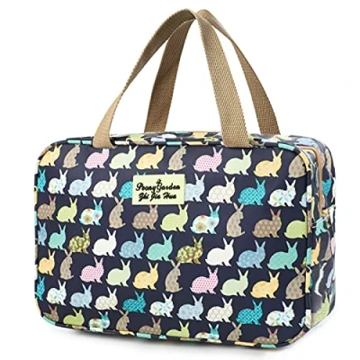 Afbeelding van Wordmouk Toilettas voor op reis, om te hangen, make up, waszak, groot, draagbaar, waterdicht, cosmetica, scheerapparaat, organizer, toiletartikelen, badkamer, opbergtas vrouwen, meisjes en dames