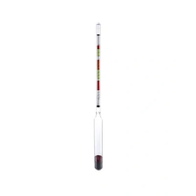 Afbeelding van QWORK Alcoholmeter, hydrometer met drievoudige schaal, voor het brouwen van binnenlandse wijn, fruitwijn, bier
