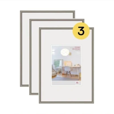 Afbeelding van Walther Design Lot van 3 frames KVX460D3 New Lifestyle fotolijsten set 3, kunststof met acrylglas, 40 x 60 cm