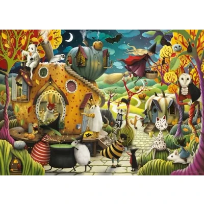 Image de Ravensburger Halloween, Puzzle 1000 pièces, puzzles pour adultes, pièces colle encadrement puzzles, passe temps 70 x 50 cm